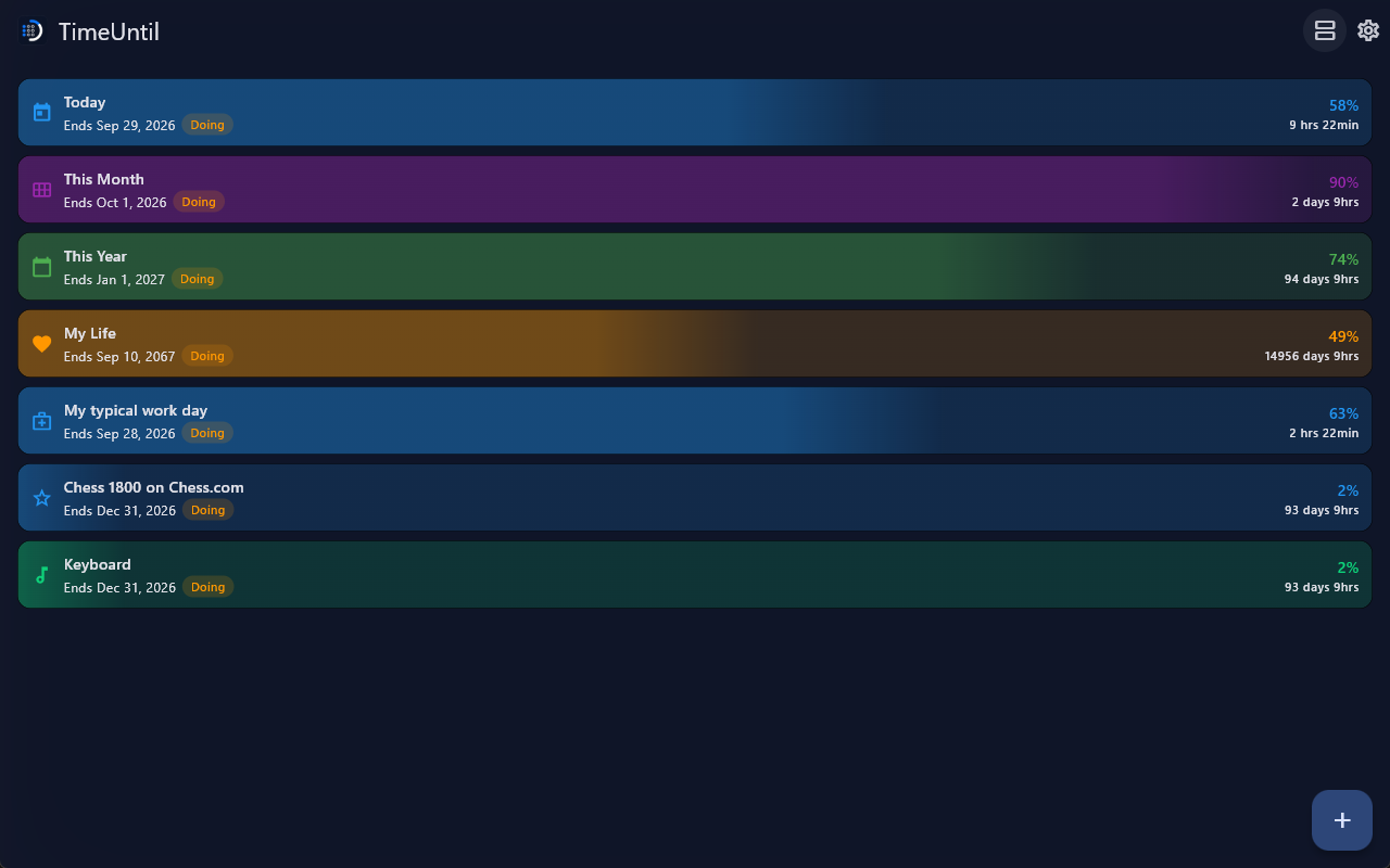 List view countdown